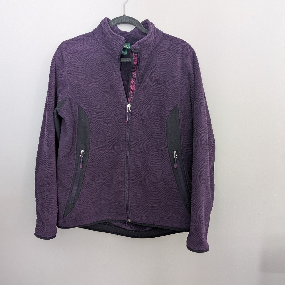 L.L. Bean | Women's Large | Dark Purple Fleece Lined Jacket | Read Description